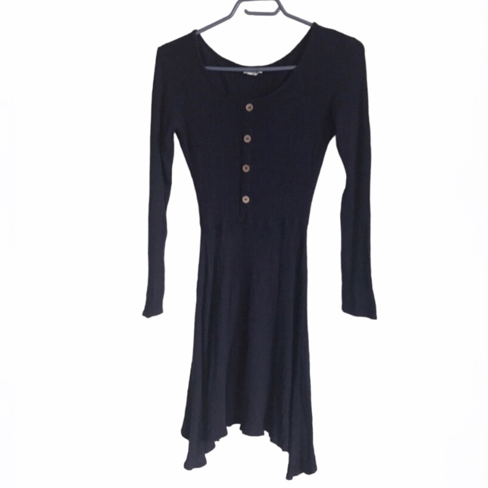 3 FOR $20 ROLLA COSTER small navy blue knit midi flow long sleeve dress